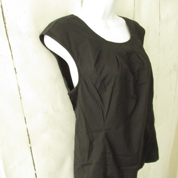Ann Taylor Top 6 S M Black Stretch Sleeveless - Picture 3 of 6